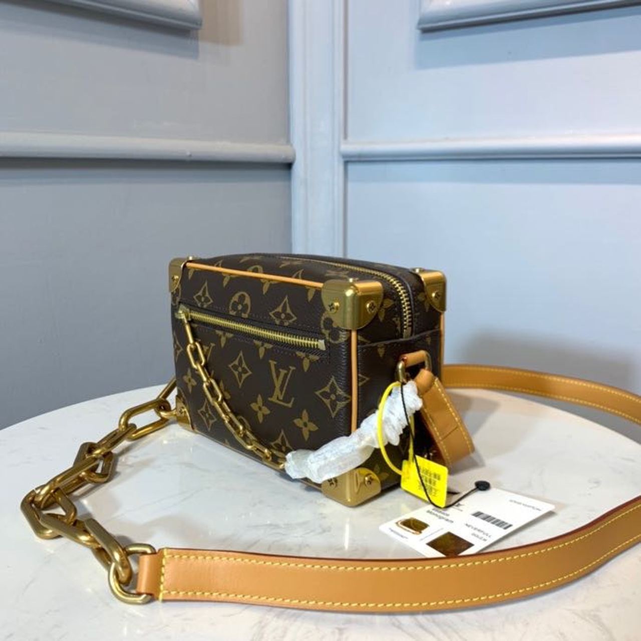 LV Mini Soft Trunk Monogram Canvas For Women, WoBags, Shoulder And Crossbody Bags 7.2in/18.5cm LV M68906