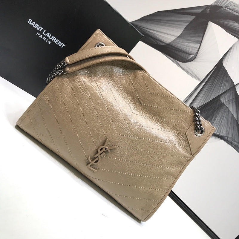 YSSL Niki Medium Shopping Bag Beige For Women 12.6in/32cm YSL