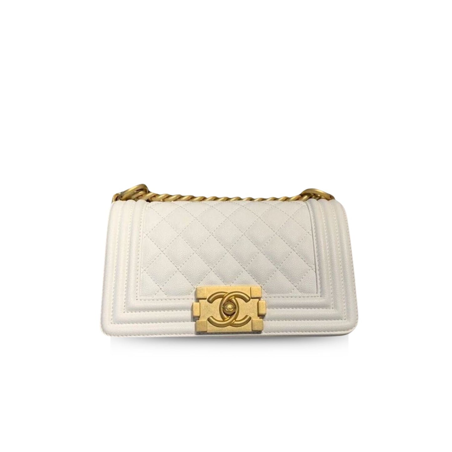 CHL SMALL BOY HANDBAG WHITE