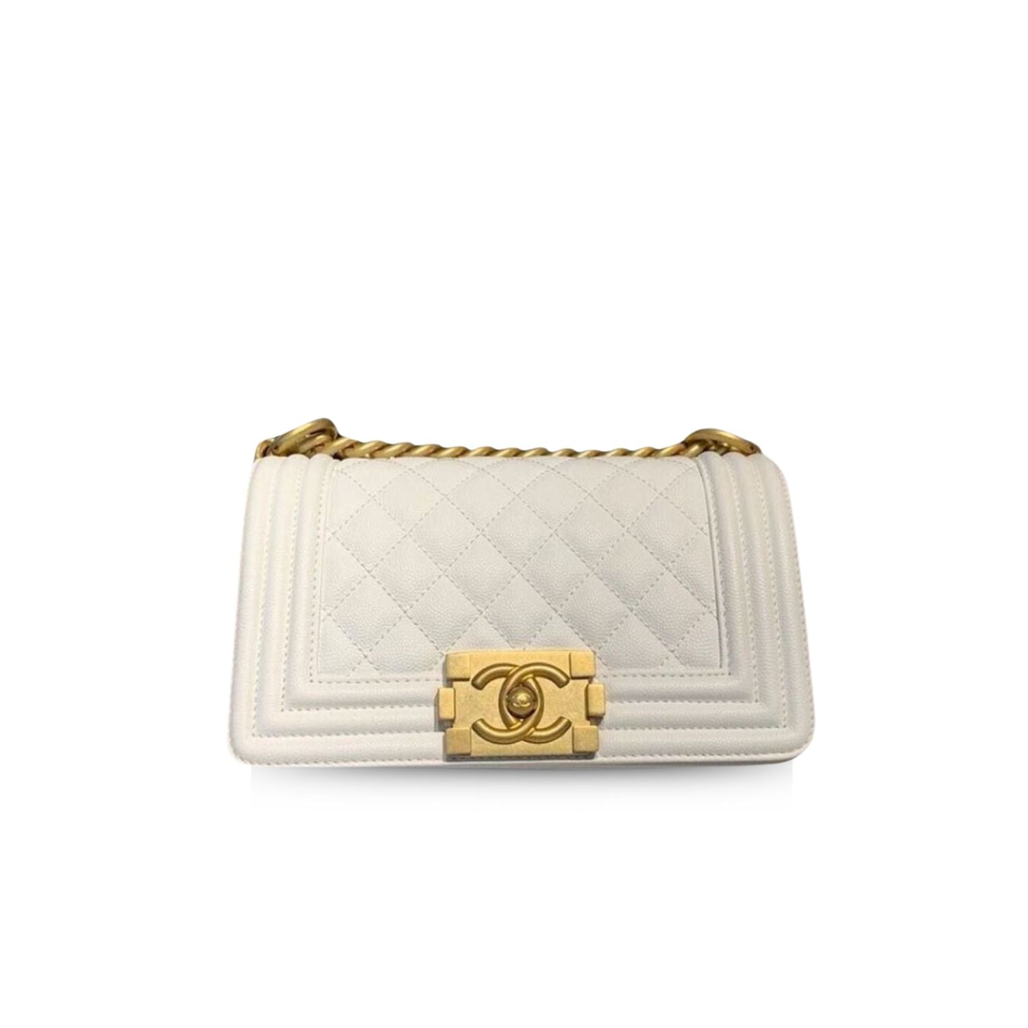 CHL SMALL BOY HANDBAG WHITE
