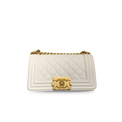 CHL SMALL BOY HANDBAG WHITE