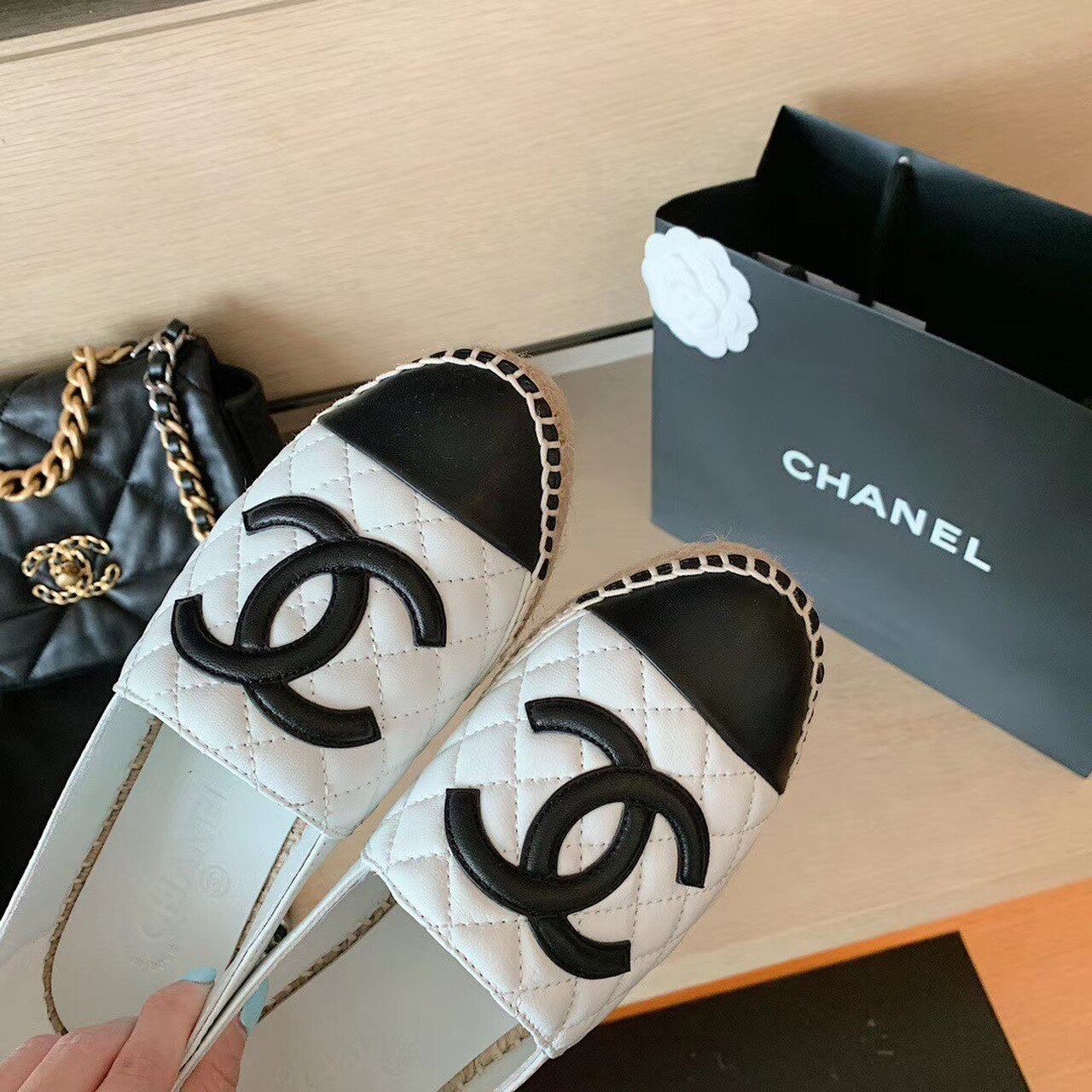 CHL ESPADRILLES WHITE/BLACK