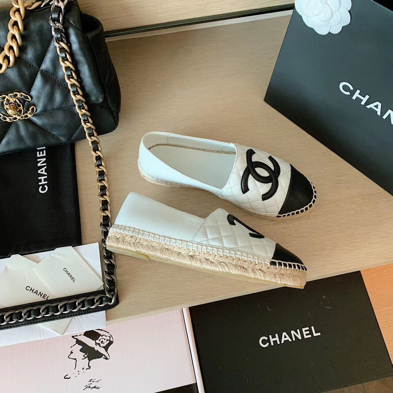 CHL ESPADRILLES WHITE/BLACK
