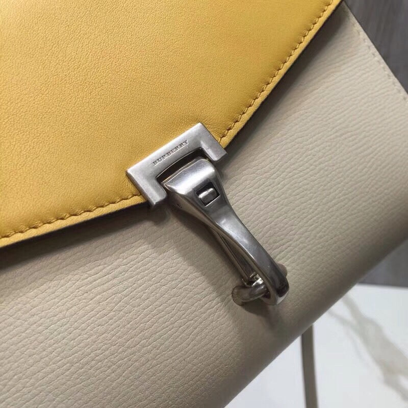 BB Small Macken Colorblock Crossbody Beige/Yellow Bag For Women, Bags 9.5in/24cm