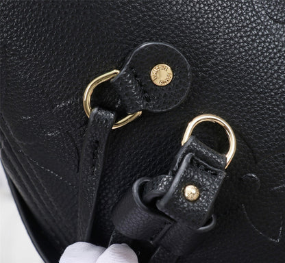 Louis Vuitton Neverfull MM Tote Bag Monogram Empreinte Black For Women, Women&#8217;s Handbags, Shoulder Bags 12.2in/31cm LV M45685