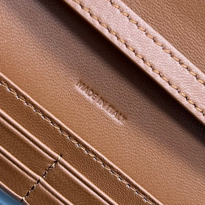 CE Wallet On Chain Triomphe In Textile Natural / Tan For Women 7in/19cm 10J972DB2.02NT