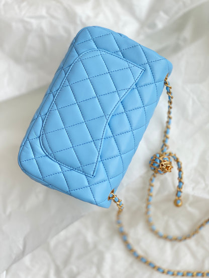 ChanelMini Flap Bag Blue For Women, Women&#8217;s Bags 7.9in/20cm