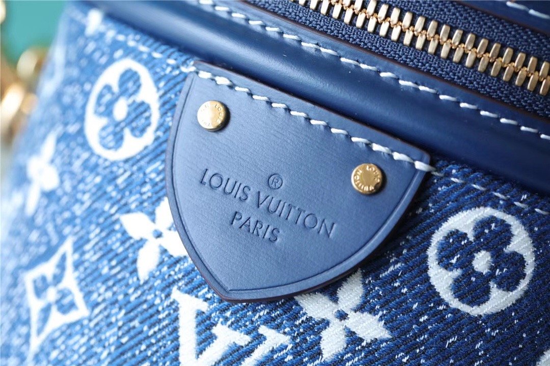 LV Cannes Monogram Denim By Nicolas Ghesquiere For Women, Women’s Bags, Shoulder And Crossbody Bags 6.7in/17cm LV