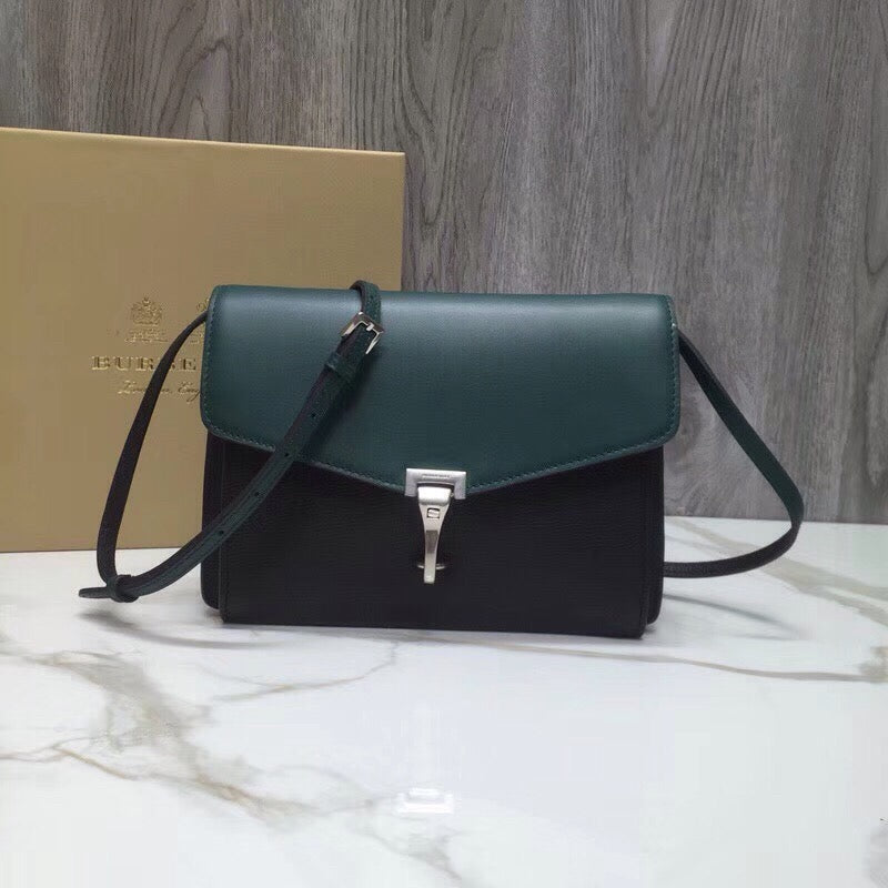 BB Small Macken Colorblock Crossbody Black/Green Bag For Women, Bags 9.5in/24cm