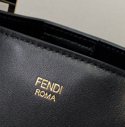 FI Small FF Tote Shoulder Black Bag For Woman 30cm/12in