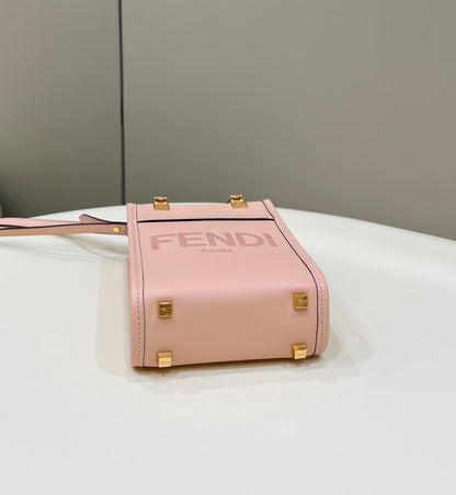 FI Mini Sunshine Shopper Pink For Women, Women&#8217;s Handbags, Shoulder And Crossbody bags 7.1in/18cm FF 8BS051