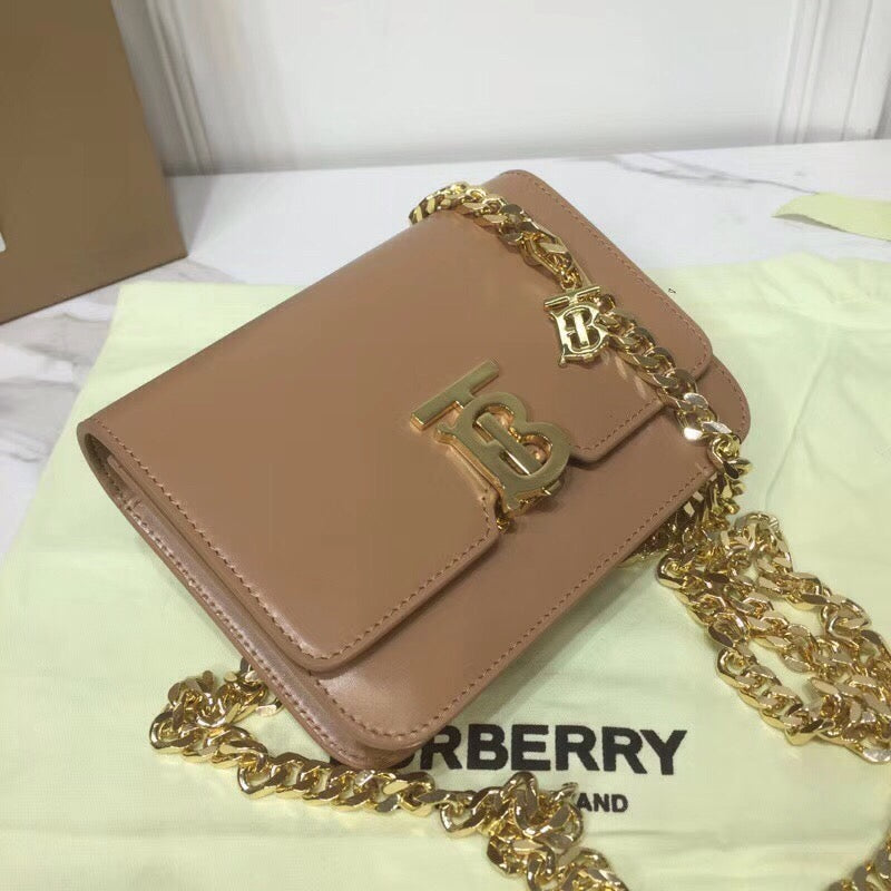 BB Tb Chain Belt Bag Brown For Women, Bags 6.6in/17cm