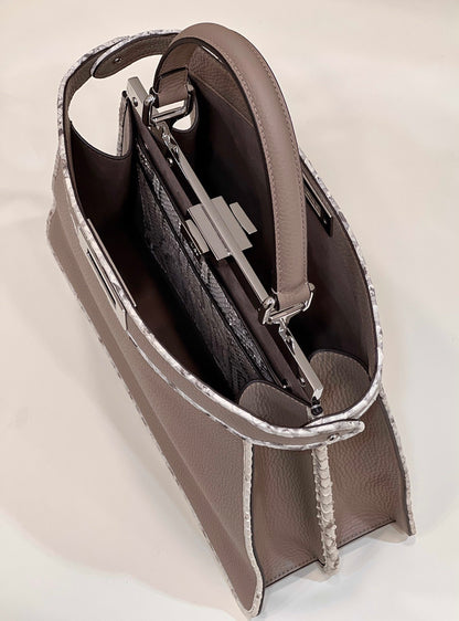 FI Peekaboo ISeeU Medium Greige For Women, Women&#8217;s Handbags, Shoulder Bag 13.1in/33.5cm FF