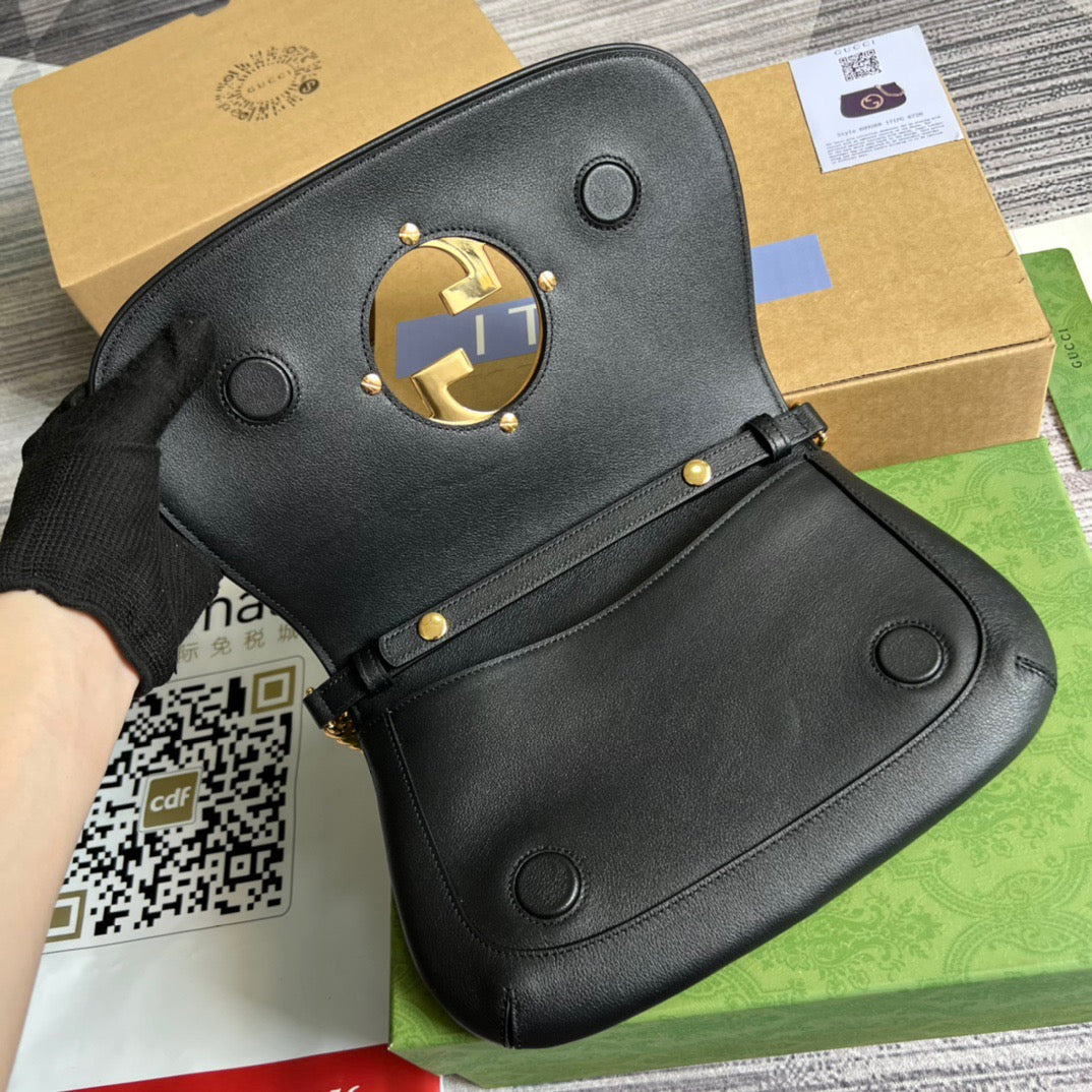 gg Blondie Shoulder Bag Black For Women, Women&#8217;s Bags 11in/28cm gg‎ 699268 UXX0G 1000