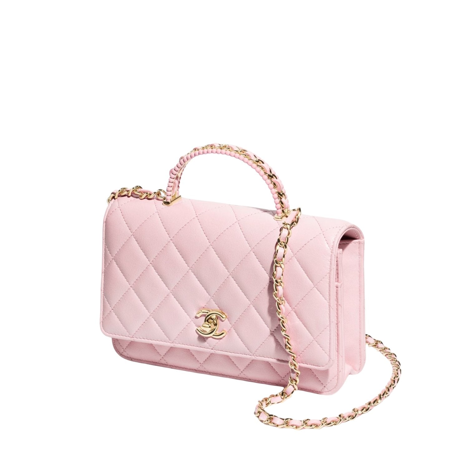 CHL WALLET ON CHAIN LIGHT PINK 7.6IN/19CM FOR