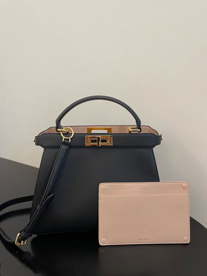 FI Peekaboo ISeeU Petite Black Small Bag For Woman 20cm/8in