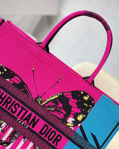 DI Large Book Tote Pink And Blue, For Women, Women’s Handbags 16.5in/42cm CD