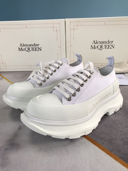 Alexander McQueen Tread Slick Lace Up Cotton White For Men 604257W4MV29000