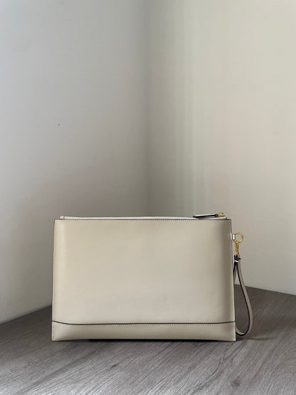 FI Flat Pouch White Large Pouch Bag For Woman 34cm/13in 8N0178AC9LF0K7E