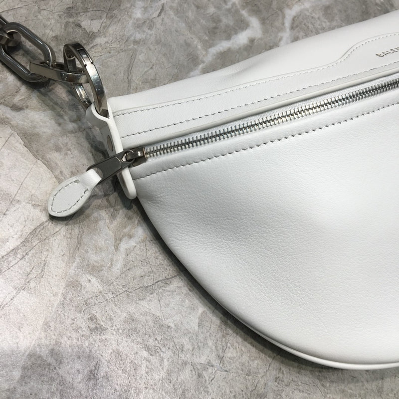 Balen Souvenir XXS Belt Bag In White, For Women,  Bags 11.8in/30cm