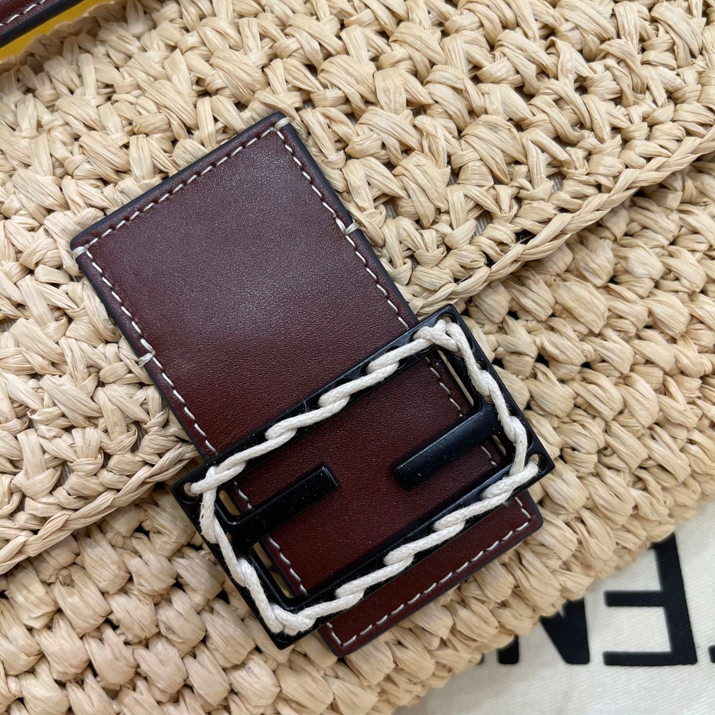 FI Baguette Woven Straw Red For Women, Women&#8217;s Handbags, Shoulder And Crossbody Bags 10.2in/26cm FF