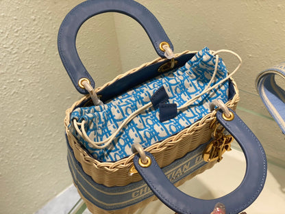 DI Mini Lady Bag Blue, For Women, Women’s Handbags 17cm/6.5in CD M0505OMVD_M808