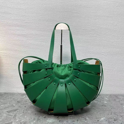 BV Medium Shoulder Bag Green, For Women, Women’s Bags 8.6in/22cm