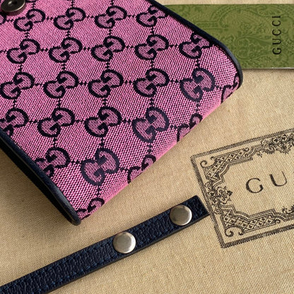 gg Mini Bag In Pink gg Canvas For Women 7in/18cm gg 657582