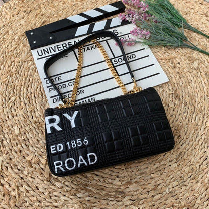 BB Horseferry Print Quilted Small Lola Bag Monogram Black For Women, Bags 9in/23cm