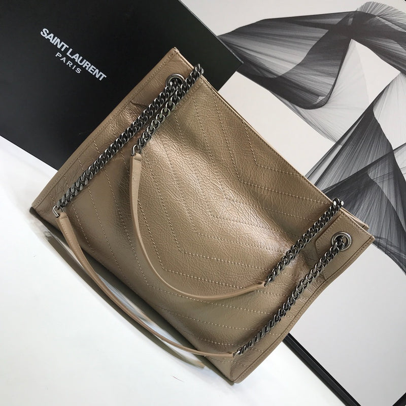 YSSL Niki Medium Shopping Bag Beige For Women 12.6in/32cm YSL
