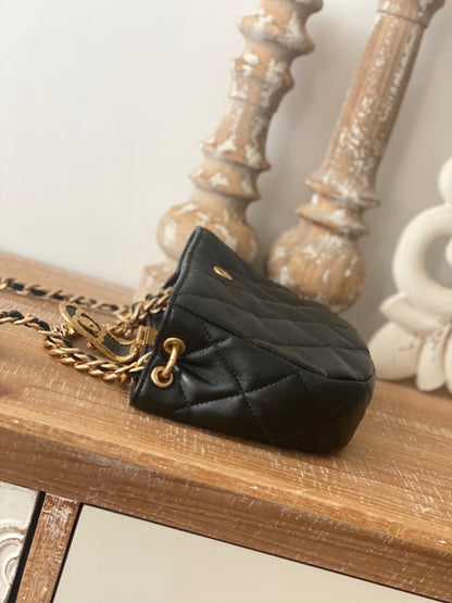 ChanelSmall Hobo Bag Gold Hardware Black For Women, Women’s Handbags, Shoulder Bags 7.5in/19cm