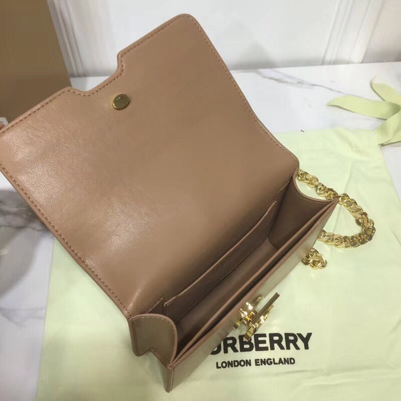 BB Tb Chain Belt Bag Light Brown For Women, Bags 6.6in/17cm