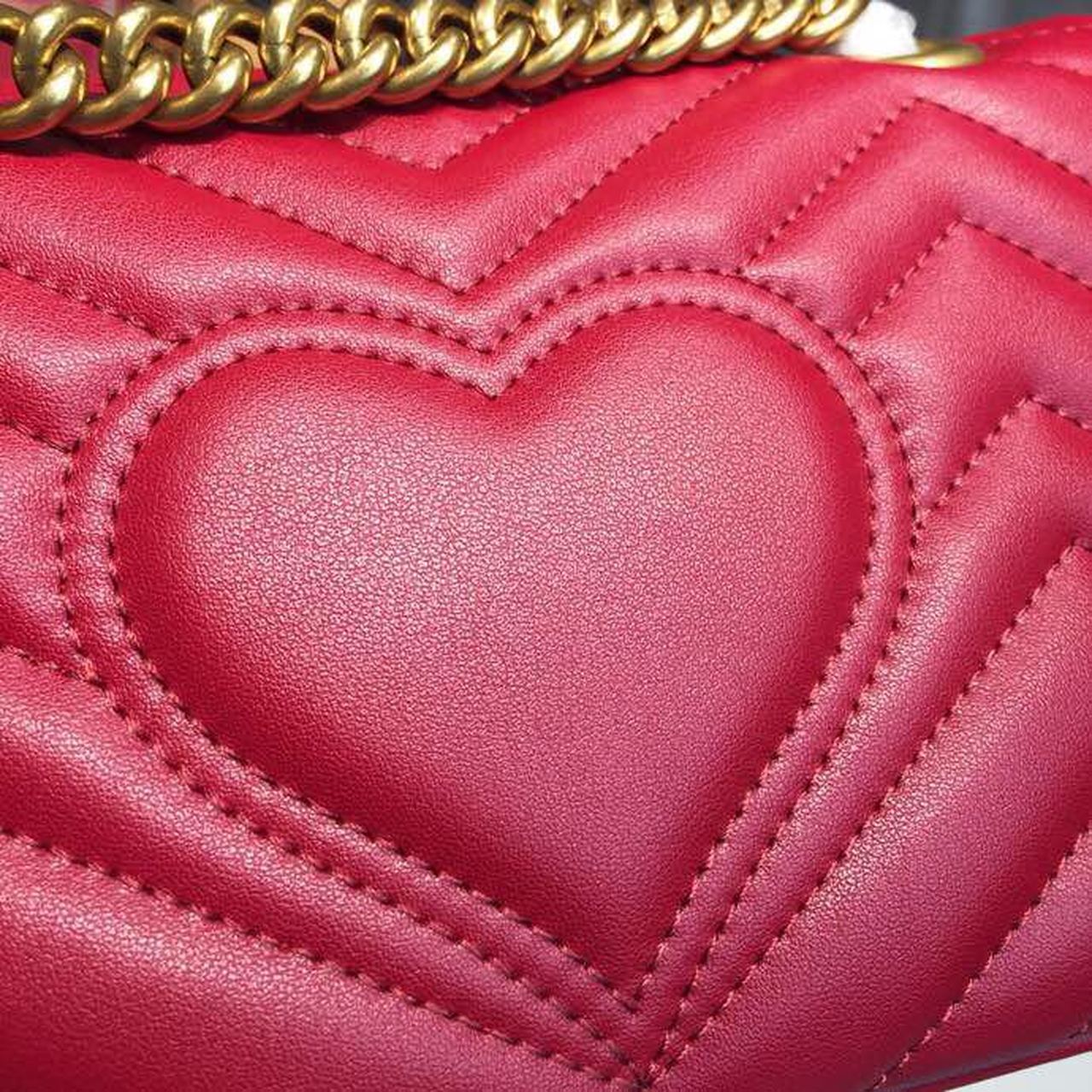 gg Marmont Matelassé Mini Bag Hibiscus Red Matelassé Chevron For Women 8.5in/22cm gg 446744 DTDIT 6433