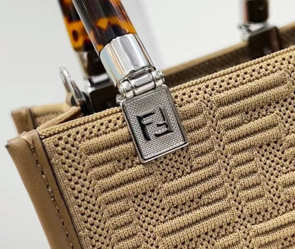 FI Mini Sunshine Shopper Beige For Women, Women&#8217;s Handbags, Shoulder And CrossBody Bags 7.1in/18cm FF 8BS051