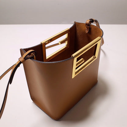 FI Way Small Brown Bag For Woman 17.5cm/7in