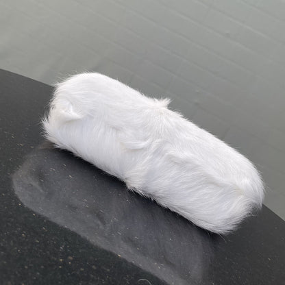 FI First Small White Fox Fur Bag For Woman 26cm/10in