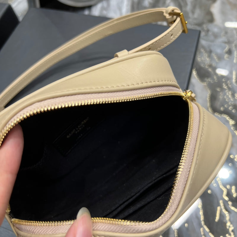 YSSL Lou Belt Bag Beige In Matelassé Gold Toned Hardware For Women 6.1in/15cm YSL 614031DV7072721