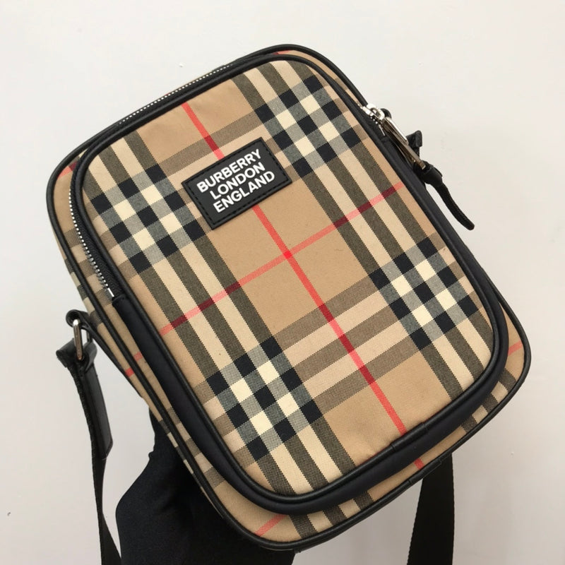 BB Vintage Check And Crossbody Bag For Men, Bags 8.7in/22cm