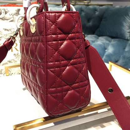 DI Small Lady My ABCBag Cherry Red Cannage  For Women 20cm/8in CD