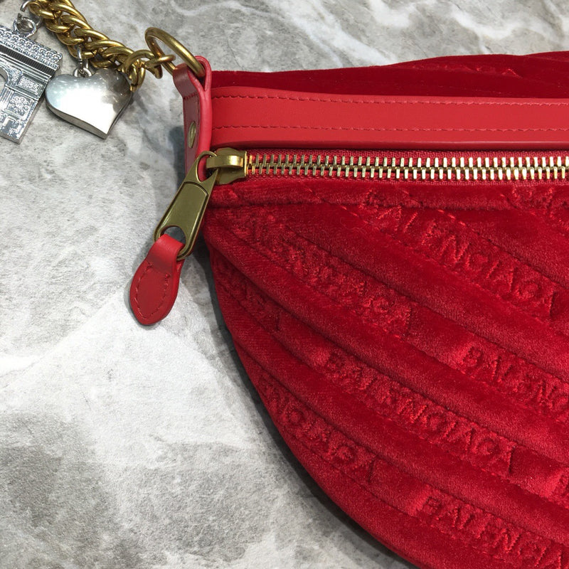 Balen Souvenir XXS Belt Bag In Red, For Women,  Bags 11.8in/30cm