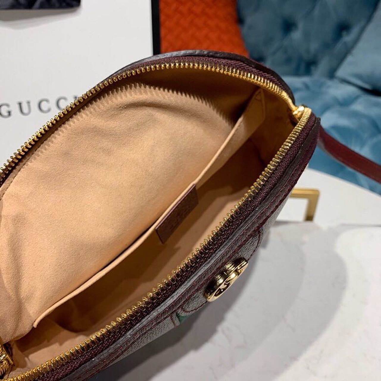 gg Ophidia gg Small Shoulder Bag  Burgundy For Women 9in/24cm gg 499621