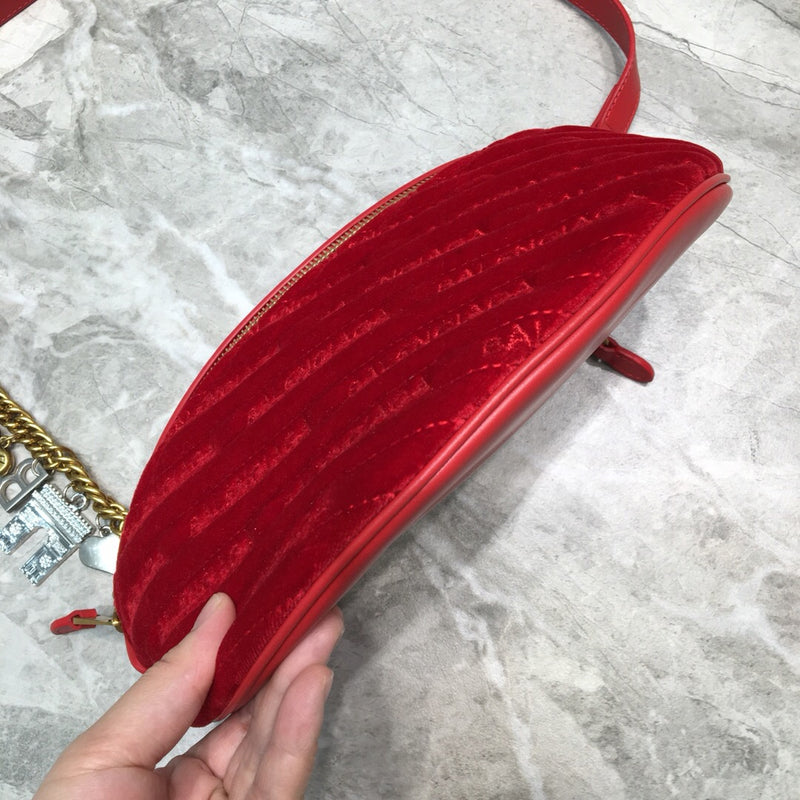 Balen Souvenir XXS Belt Bag In Red, For Women,  Bags 11.8in/30cm