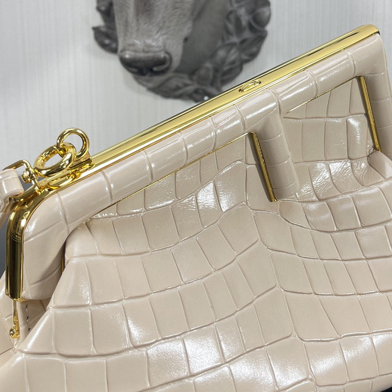 FI First Small White Crocodile Bag For Woman 26cm/10in