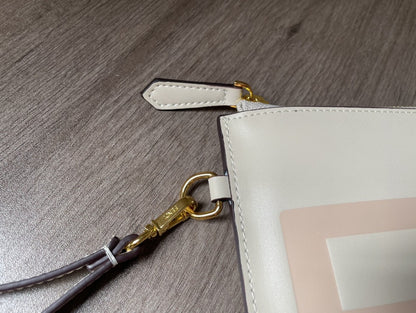 FI Flat Pouch White Large Pouch Bag For Woman 34cm/13in 8N0178AC9LF0K7E