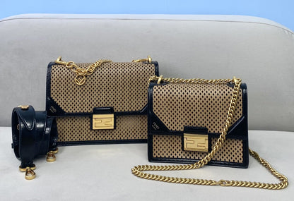 FI Small Kan U Black and Brown Bag For Woman 19cm/7.5in485