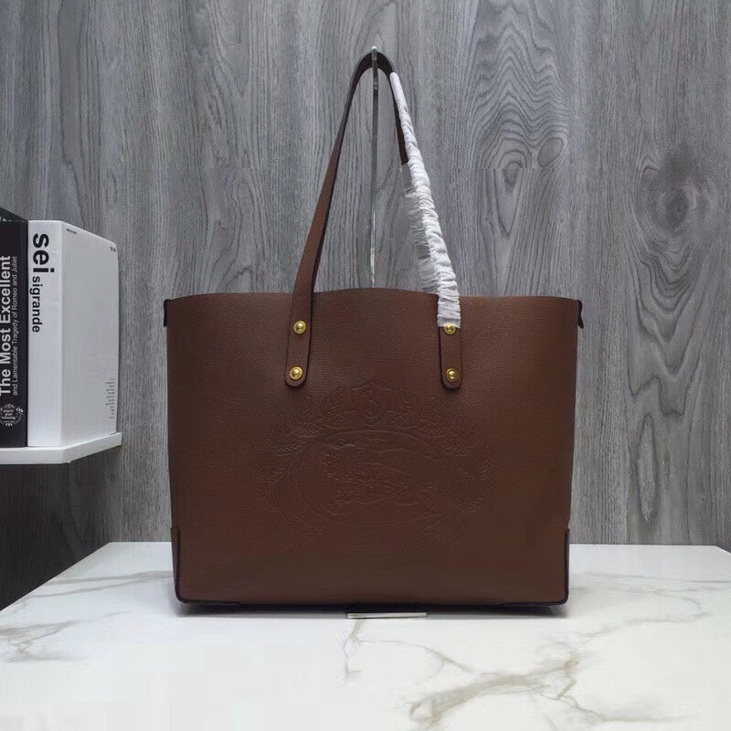 BB Small Embossed Crest Tote Brown For Women, Bags 13.8in/35cm
