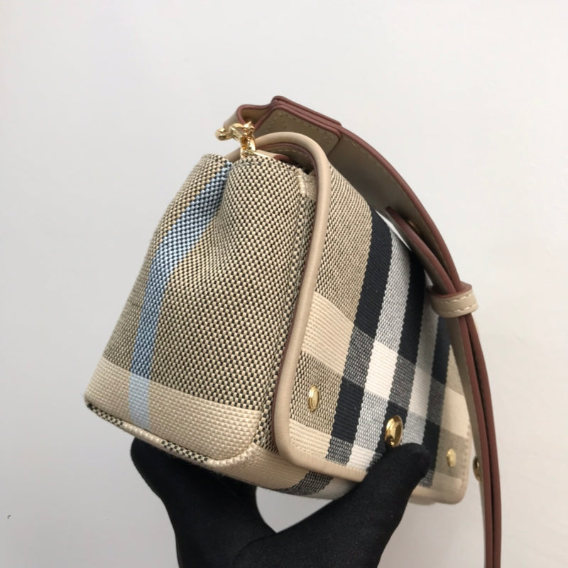 BB Vintage Check And Small Crossbody Bag For Women, Bags 7.1in/18cm