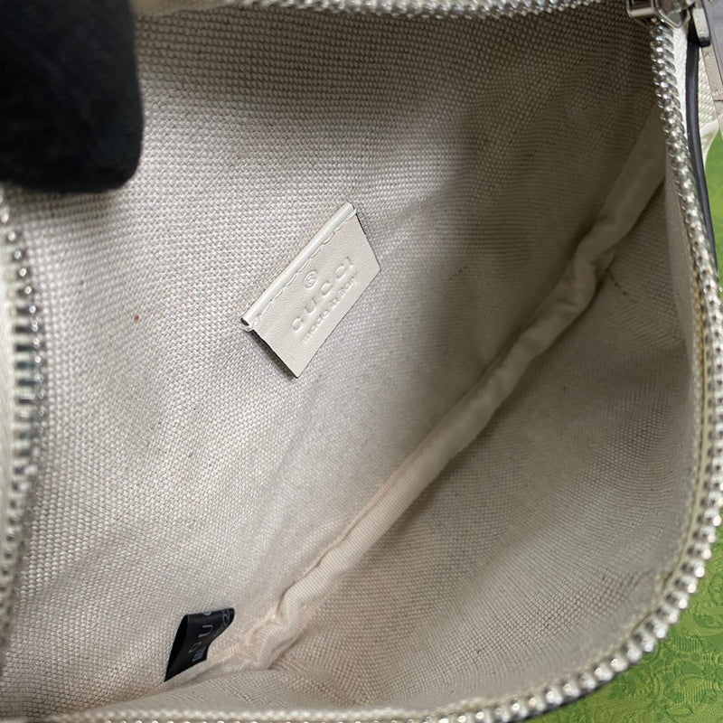 gg Embossed Belt Bag White gg Embossed For Men  9.1in/23cm gg 658582 1W3CN 9022