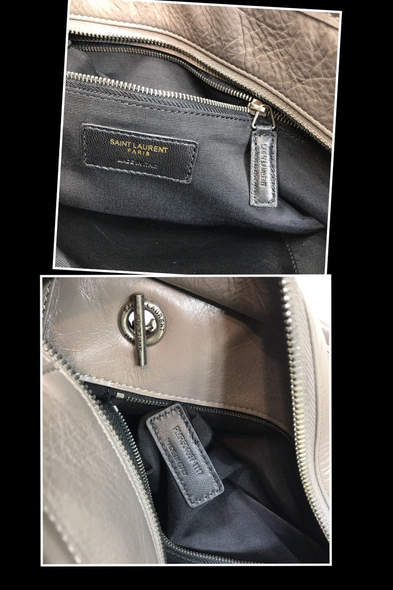 YSSL Niki Shopping Bag Dark Beige For Women 13.8in/35cm YSL 