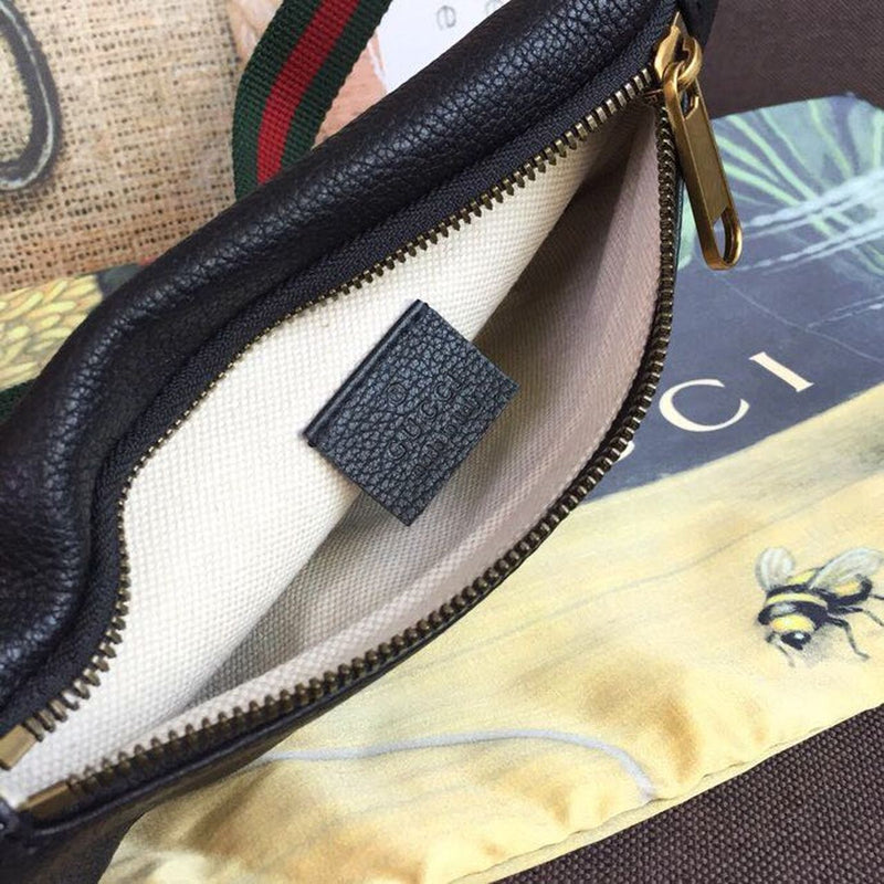 gg Print Waist Belt Bag Black For Women And Men 11in/27cm gg 527792